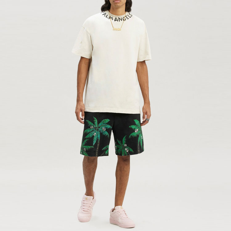 PALM ANGELS SS23 Logo Print Crewneck T-Shirt White -  Fashion. PMAA072S23JER0070110 圖 3