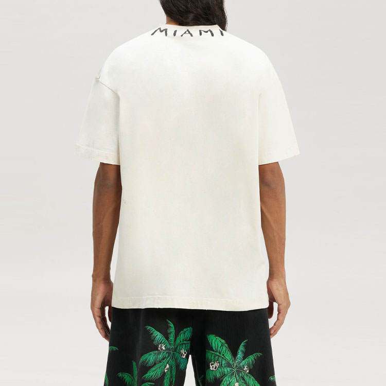 PALM ANGELS SS23 Logo Print Crewneck T-Shirt White -  Fashion. PMAA072S23JER0070110 圖 4