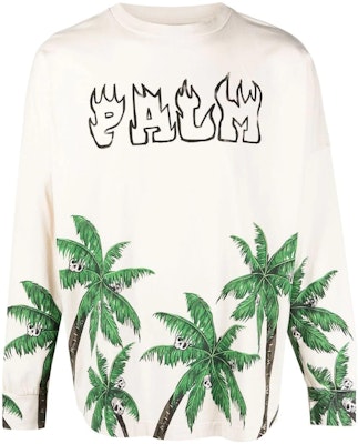 Palm Angels SS23 Sweatshirt Lelaki Cetakan Pokok Palma Off-White. PMAB001S23JER0020155 Buy Palm Angels SS23 Sweatshirt Lelaki Cetakan Pokok Palma Off-White. PMAB001S23JER0020155