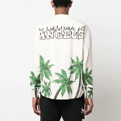 Palm Angels SS23 Sweatshirt Lelaki Cetakan Pokok Palma Off-White. PMAB001S23JER0020155 Shop Palm Angels SS23 Sweatshirt Lelaki Cetakan Pokok Palma Off-White. PMAB001S23JER0020155
