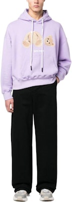 Palm Angels 2023春夏紫色小熊印花男士连帽卫衣. PMBB058C99FLE0053660 Lookbook Palm Angels 2023春夏紫色小熊印花男士连帽卫衣. PMBB058C99FLE0053660