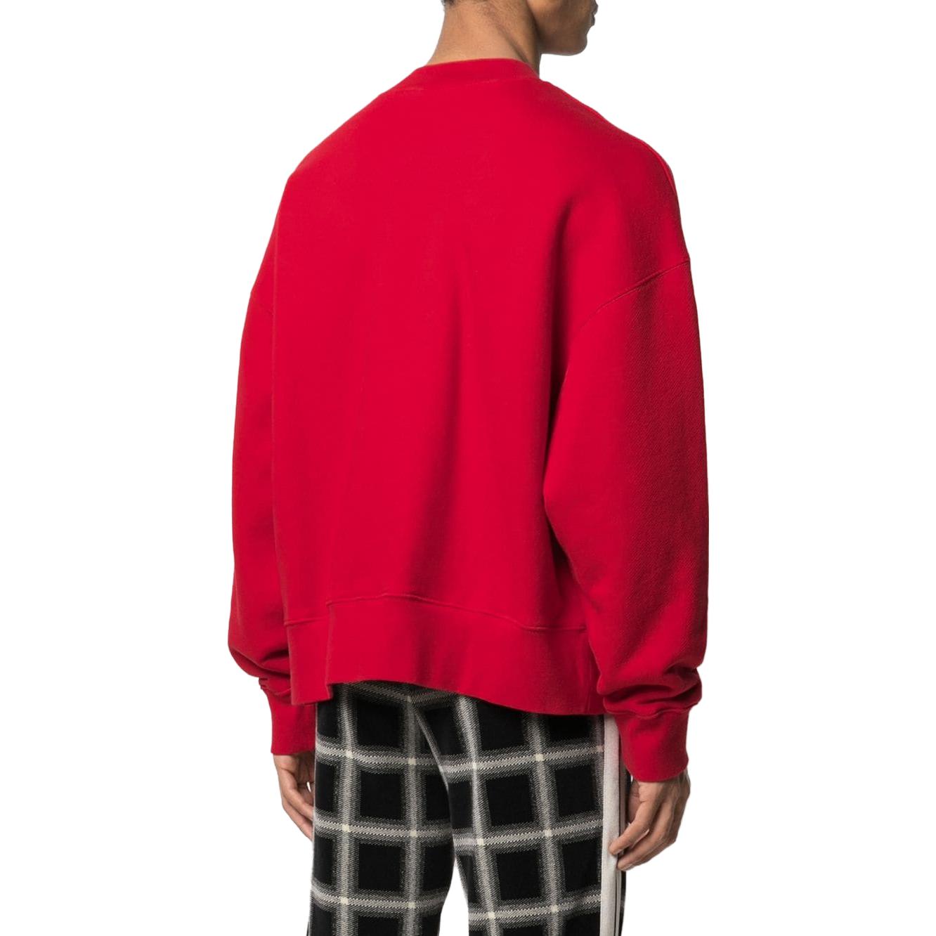 Purchase パームエンジェルス SS23 レッド アニマルプリント クルーネック 長袖スウェット メンズ PMBA026C99FLE0052560