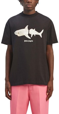 Palm Angels SS23 Kemeja-T Lengan Pendek Cetakan Jerung Hitam PMAA001S23JER0051001 Shop Palm Angels SS23 Kemeja-T Lengan Pendek Cetakan Jerung Hitam PMAA001S23JER0051001