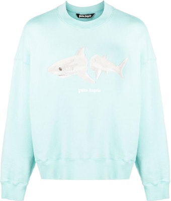 Palm Angels SS23 鯊魚印花藍色長袖圓領衛衣 PMBA026S23FLE0054001 Order Palm Angels SS23 鯊魚印花藍色長袖圓領衛衣 PMBA026S23FLE0054001