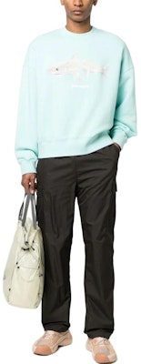 Palm Angels SS23 鯊魚印花藍色長袖圓領衛衣 PMBA026S23FLE0054001 Lookbook Palm Angels SS23 鯊魚印花藍色長袖圓領衛衣 PMBA026S23FLE0054001