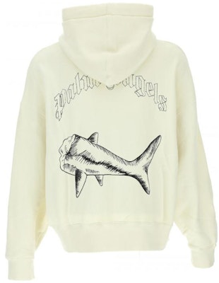 棕榈天使SS23鲨鱼印花白色连帽长袖卫衣 PMBB058S23FLE0070410 Lookbook 棕榈天使SS23鲨鱼印花白色连帽长袖卫衣 PMBB058S23FLE0070410