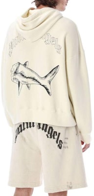 棕榈天使SS23鲨鱼印花白色连帽长袖卫衣 PMBB058S23FLE0070410 Purchase 棕榈天使SS23鲨鱼印花白色连帽长袖卫衣 PMBB058S23FLE0070410
