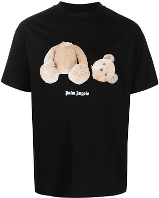 Camiseta Negra Hombre Palm Angels SS23 Logo Osito Estampado. PMAA001C99JER0141060 Buy Camiseta Negra Hombre Palm Angels SS23 Logo Osito Estampado. PMAA001C99JER0141060