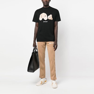 Camiseta Negra Hombre Palm Angels SS23 Logo Osito Estampado. PMAA001C99JER0141060 Lookbook Camiseta Negra Hombre Palm Angels SS23 Logo Osito Estampado. PMAA001C99JER0141060