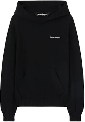 Palm Angels SS24 Black Hoodie with Embroidered Logo PMHU009S24KNI0011003 Buy Palm Angels SS24 Black Hoodie with Embroidered Logo PMHU009S24KNI0011003