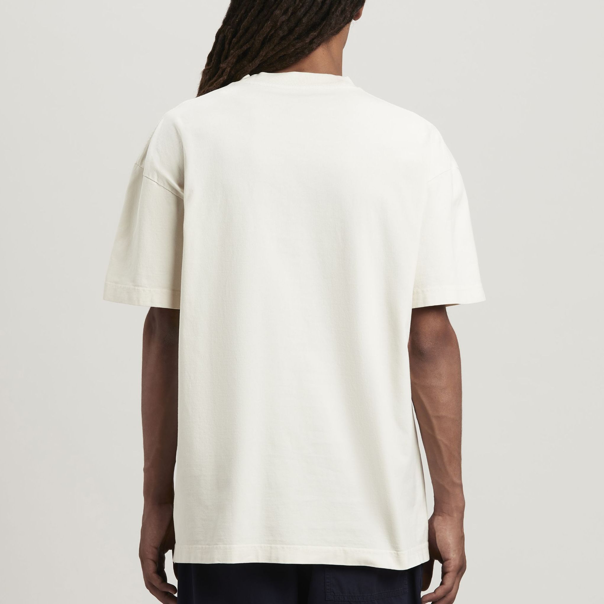 Shop Palm Angels SS24 Letter Print Crewneck Short Sleeve T-Shirt White Men PMAA072S24JER0020325