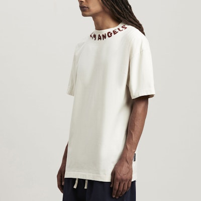 Palm Angels SS24 Letter Print Crewneck Short Sleeve T-Shirt White Men PMAA072S24JER0020325 Purchase Palm Angels SS24 Letter Print Crewneck Short Sleeve T-Shirt White Men PMAA072S24JER0020325