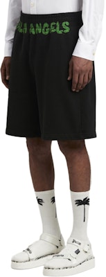 Palm Angels SS24 Logo Elastic Waist Casual Shorts Black. PMCI010S24FLE0021070 Purchase Palm Angels SS24 Logo Elastic Waist Casual Shorts Black. PMCI010S24FLE0021070