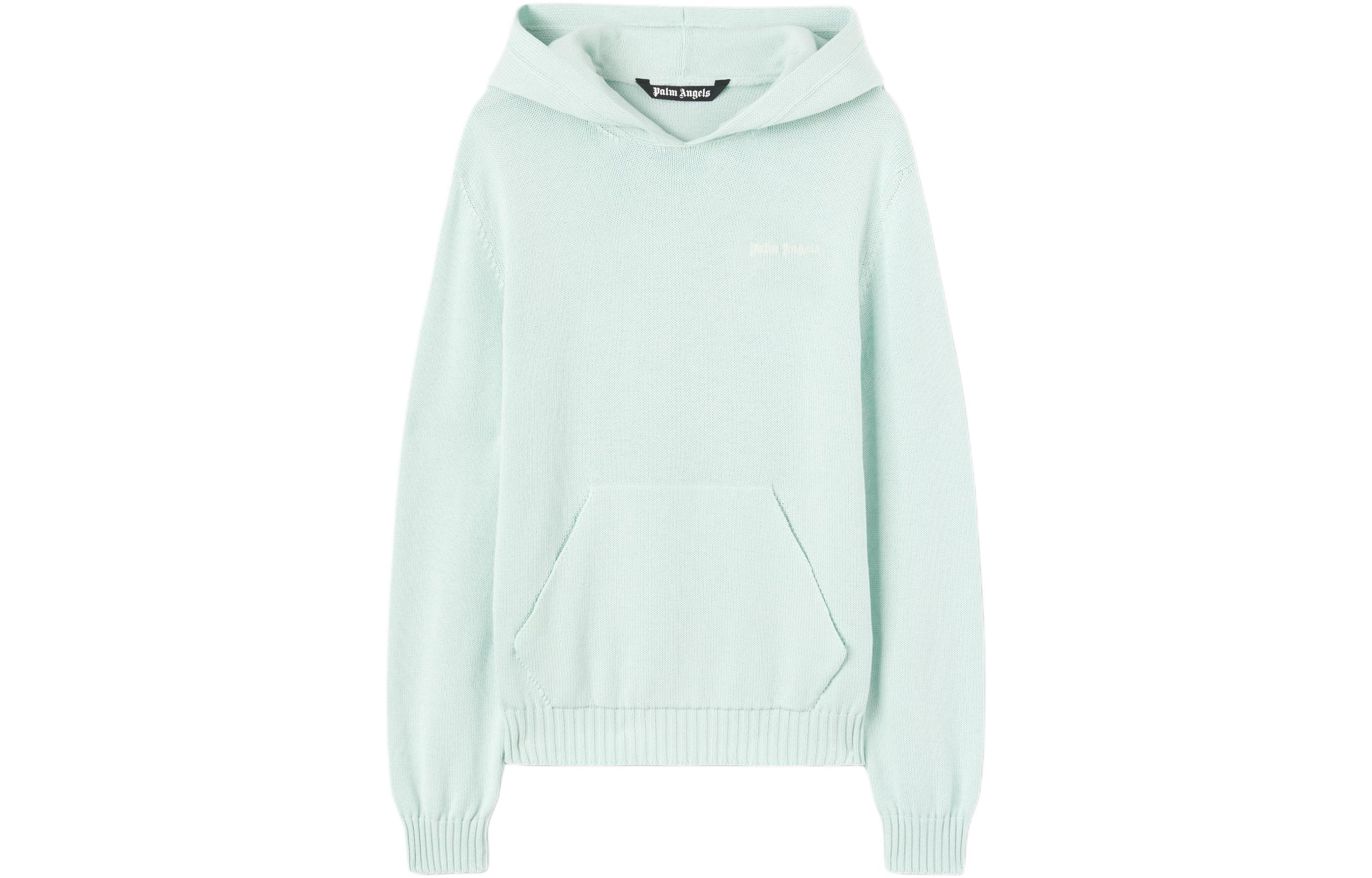 Palm Angels SS24 Logo Embroidered Hoodie Men’s Light Pink Blue PMHU009S24KNI0015103