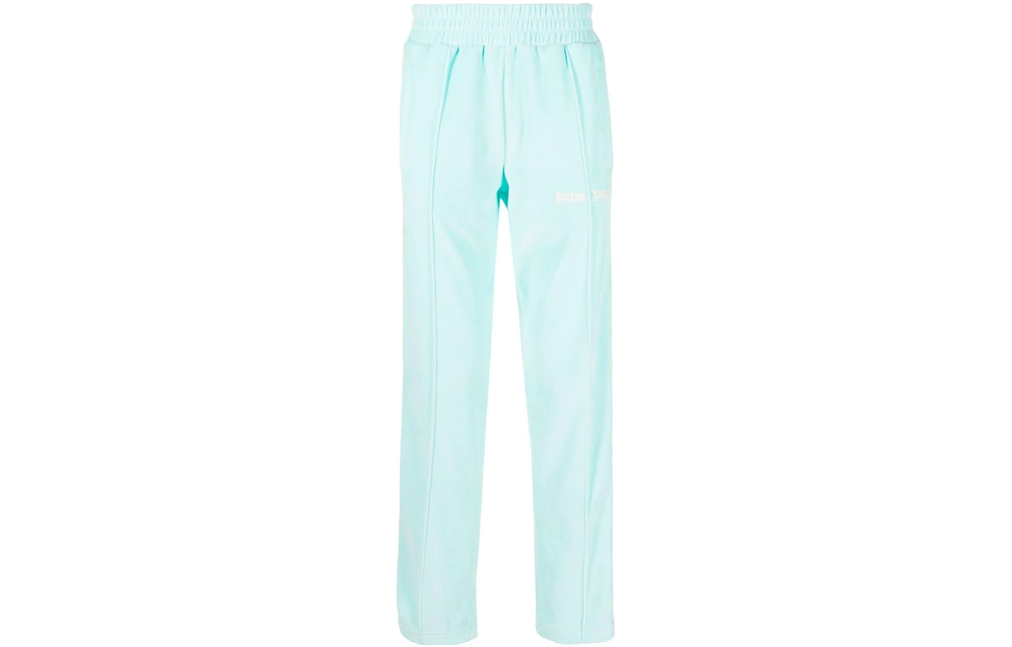 Order Palm Angels Straight-Leg Side-Stripe Track Pants Men Light Blue. PMCJ001S23FAB0024003