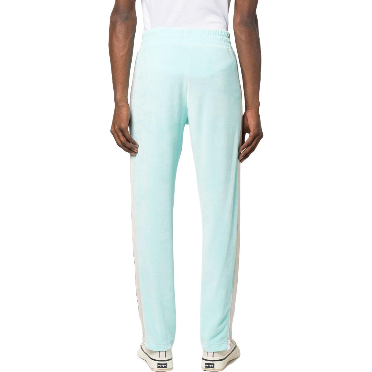 Shop Palm Angels Straight-Leg Side-Stripe Track Pants Men Light Blue. PMCJ001S23FAB0024003