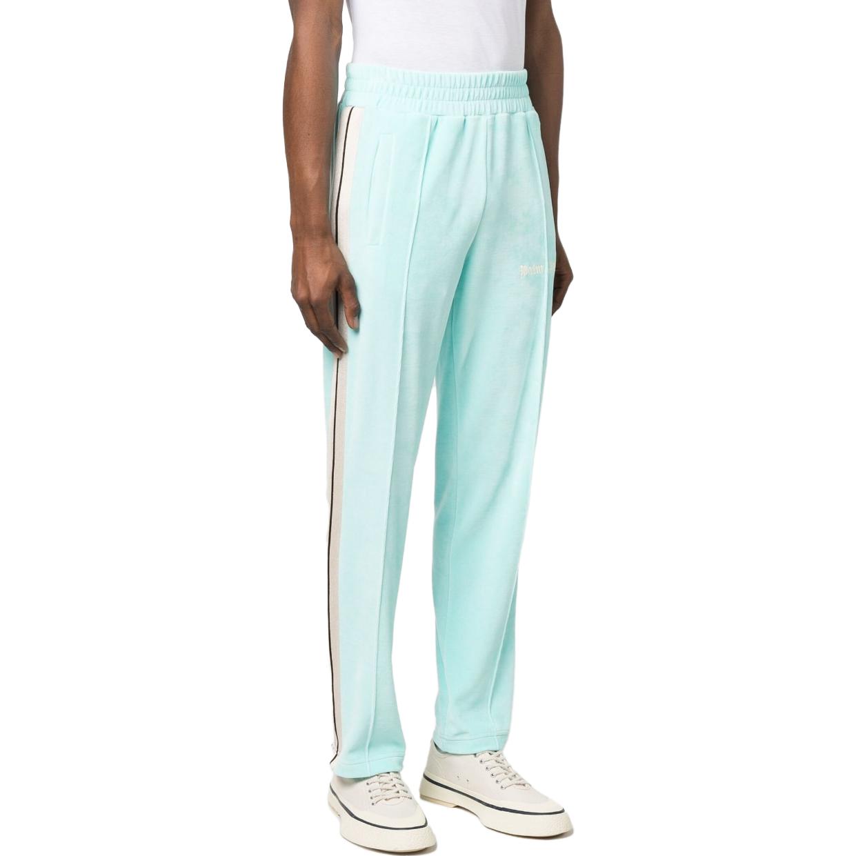 Purchase Palm Angels Straight-Leg Side-Stripe Track Pants Men Light Blue. PMCJ001S23FAB0024003