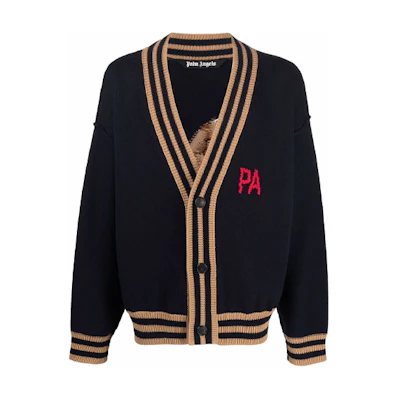 PALM ANGELS Striped Sweater Men Black PMHB006F21KNI0011060