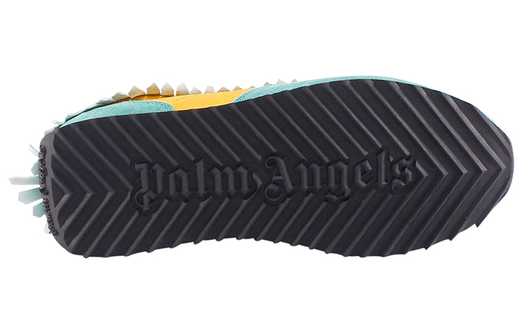 Palm Angels Suede Low-Top Sneakers 'Yellow Green White' 圖 5