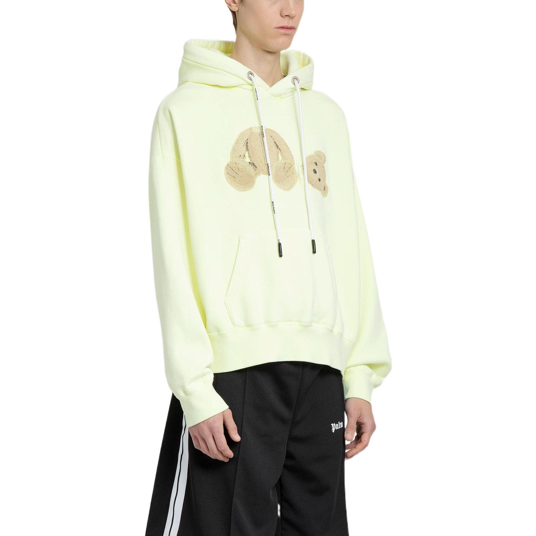 Purchase Palm Angels Teddy Bear Cartoon Print Sweatshirt Yellow PMBB058S22FLE0156560