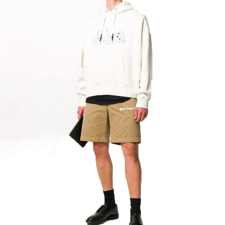 Lookbook PALM ANGELS Teddy Bear Hoodie White PMBB058E20FLE0044401