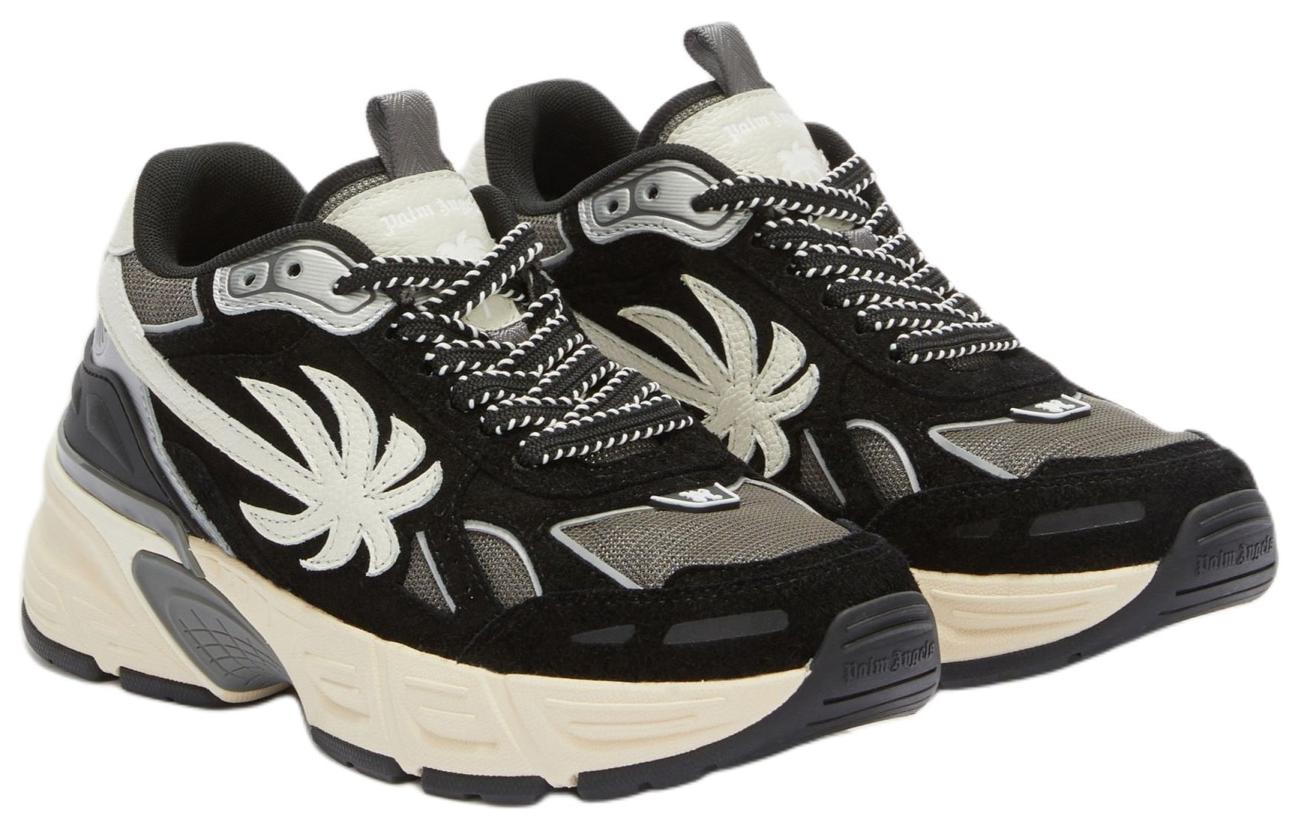 Order Palm Angels 棕榈跑鞋 黑白配色 PMIA098R24LEA0011009