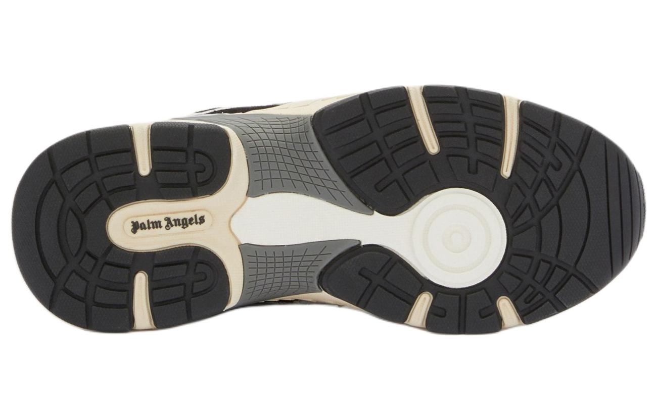 Shop Palm Angels 棕榈跑鞋 黑白配色 PMIA098R24LEA0011009