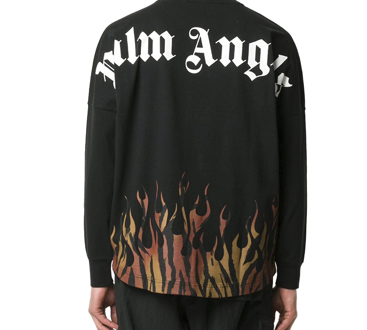 Shop パームエンジェルス タイガーフレーム 長袖 ブラック Tシャツ PMAB001E20JER0011020