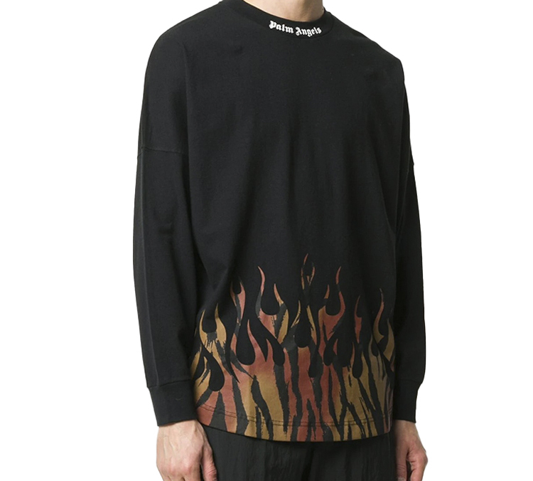 Details for パームエンジェルス タイガーフレーム 長袖 ブラック Tシャツ PMAB001E20JER0011020