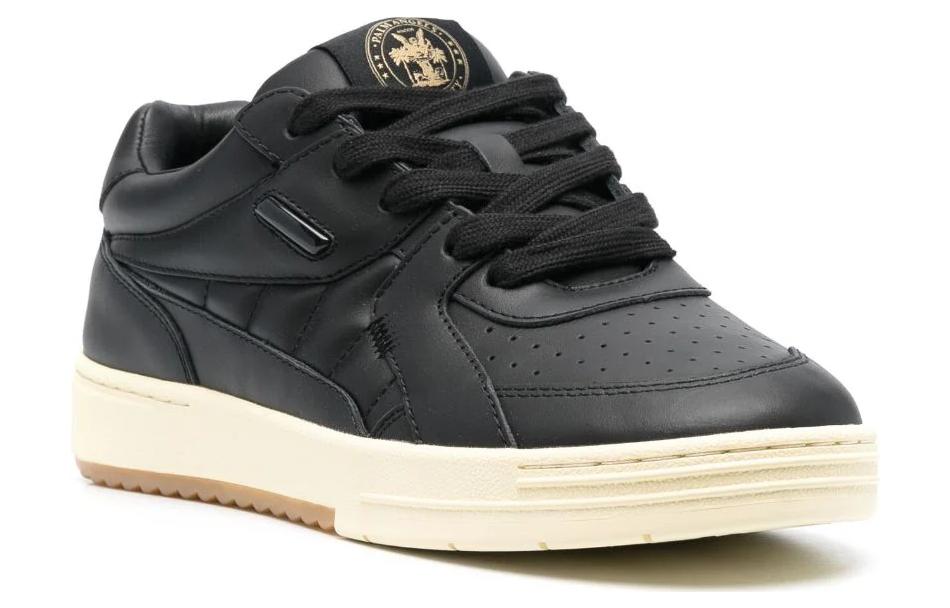 Order パームエンジェルス 大学 Low 黒革 PMIA078E23LEA0021010