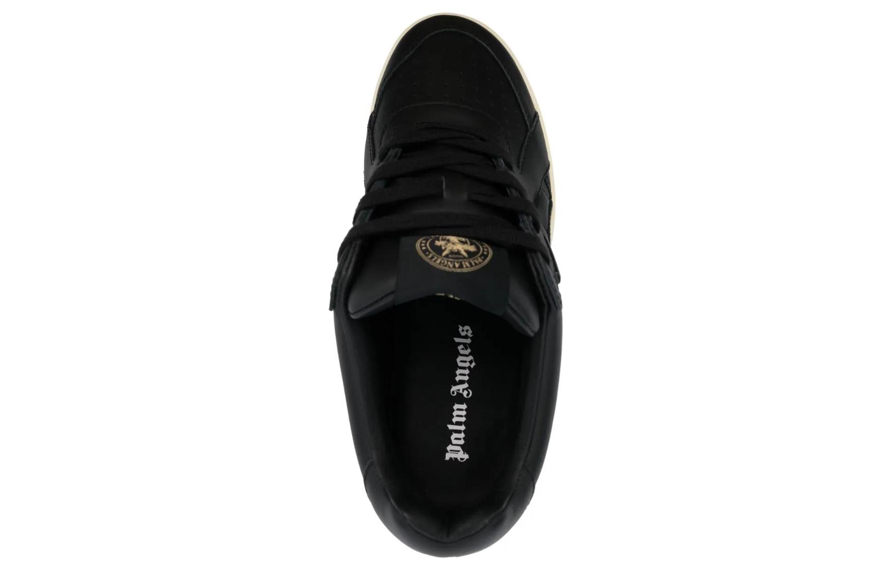 Shop パームエンジェルス 大学 Low 黒革 PMIA078E23LEA0021010