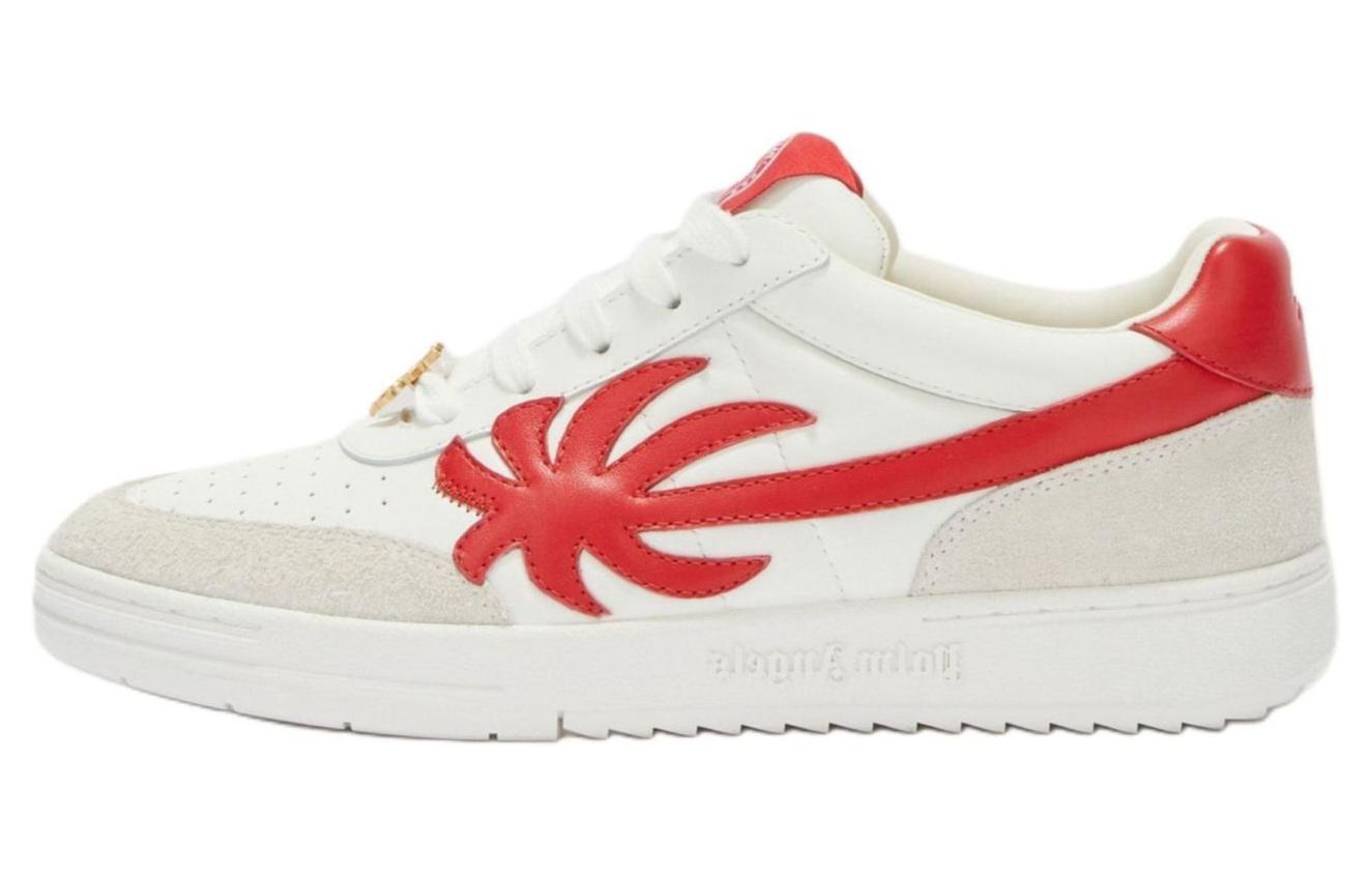 Buy Palm Angels University Low Top 'White Red' PMIA097R24LEA0010125