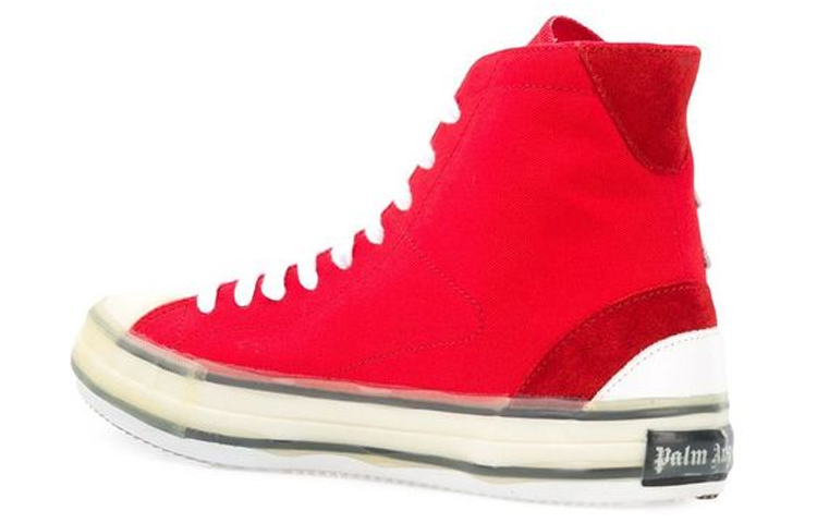 Shop Palm Angels Vulcanized High ''Palm Tree - Rood'' Sneakers PMIA048E20FAB0012501