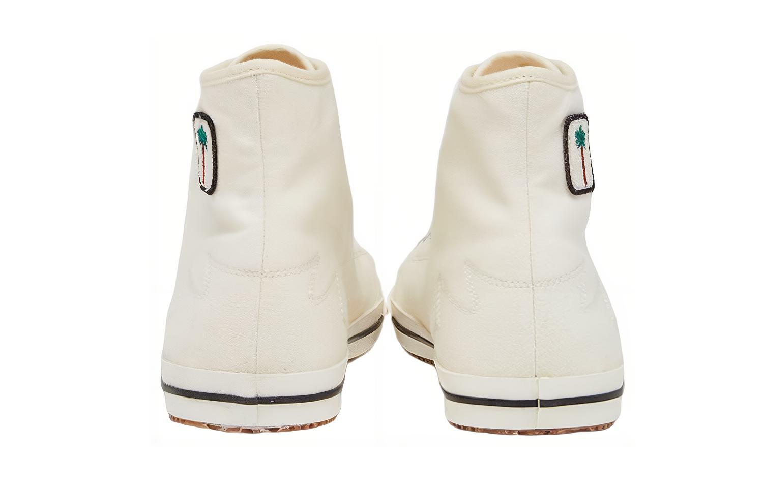 Shop Palm Angels Vulcanized High 'White' PMIA075S22FAB0010110