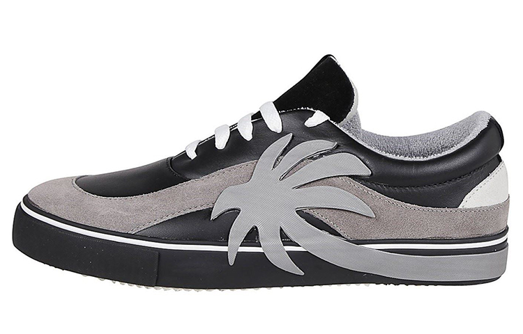 Palm Angels Vulcanized Low 'Palm Tree - Black Silver'