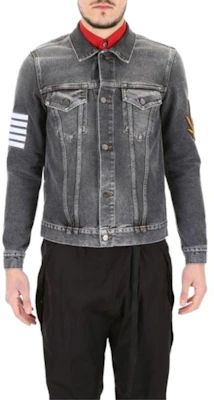 Chaqueta Negra con Rayas Lavadas y Bolsillo Palm Angels para Hombre. PMYE003S182300617601 Lookbook Chaqueta Negra con Rayas Lavadas y Bolsillo Palm Angels para Hombre. PMYE003S182300617601