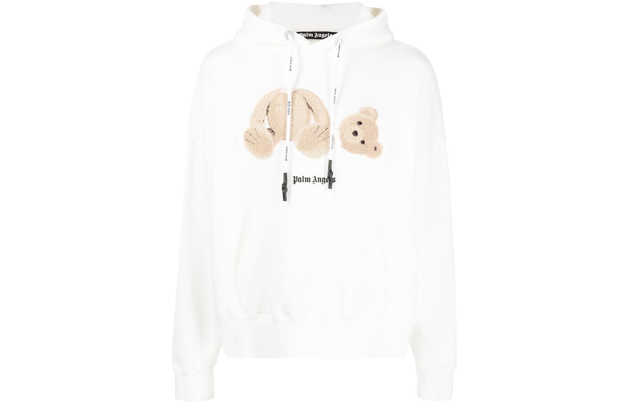 Palm Angels White Cartoon Graphic Oversized Hoodie PM PMBB058R21FLE001 0160