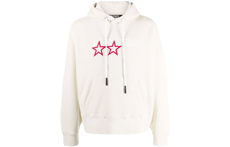 Palm Angels White Hoodie with Star Logo Embroidery. PMBB058F21FLE0080501 圖 2