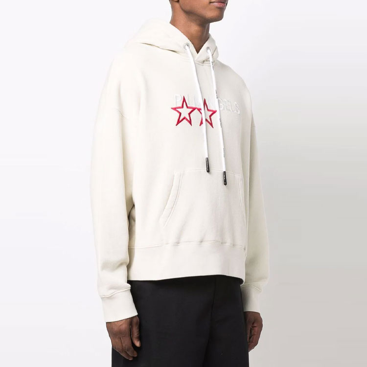 Palm Angels White Hoodie with Star Logo Embroidery. PMBB058F21FLE0080501 圖 5