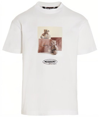 PALM ANGELS x MISSONI FW21 Bear Print White Tee Edition PMAA001F21JER03101100110 Order PALM ANGELS x MISSONI FW21 Bear Print White Tee Edition PMAA001F21JER03101100110