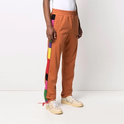 PALM ANGELS x MISSONI Unisex Orange Track Pants with Colorful Trim. PMCA007F21FAB0122701 Purchase PALM ANGELS x MISSONI Unisex Orange Track Pants with Colorful Trim. PMCA007F21FAB0122701