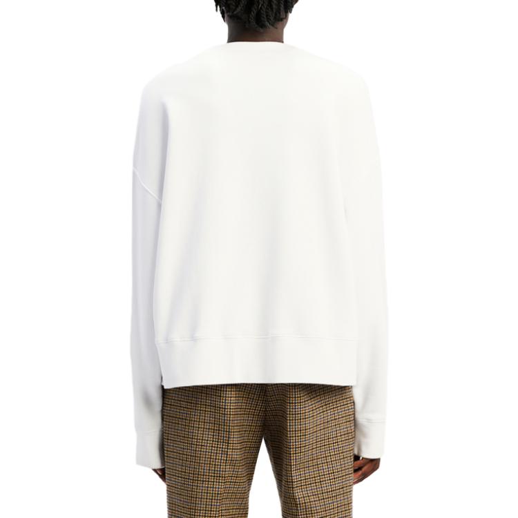 Shop パームエンジェルス x SIMS コラボ 白 グラフィック ロゴ クルーネック スウェット メンズ PMBA026F22FLE0060155