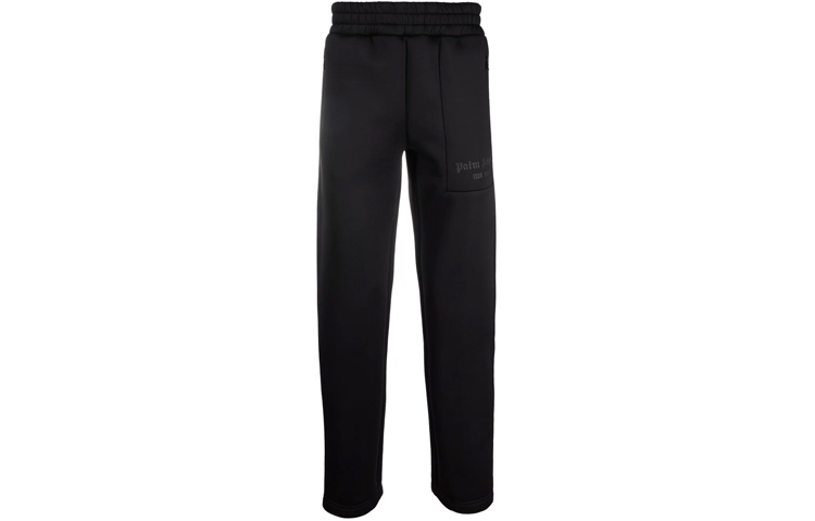 PALM ANGELS x TEAM WANG Logo Print Knit Track Pants Black PMCA113G21FAB0011010