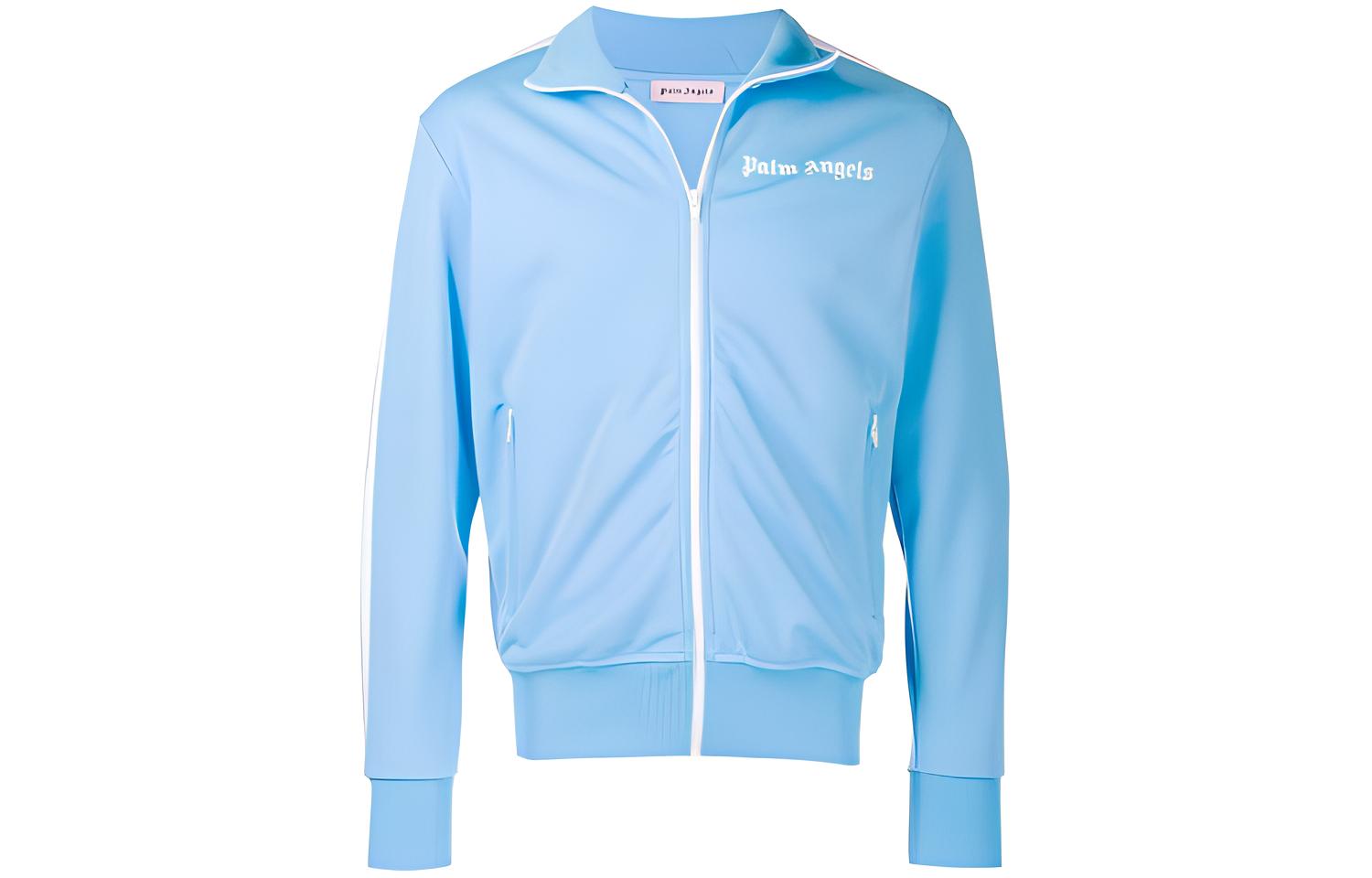 PALM ANGELS Zip-Up Track Jacket Unisex Blue PMBD001E193840023101