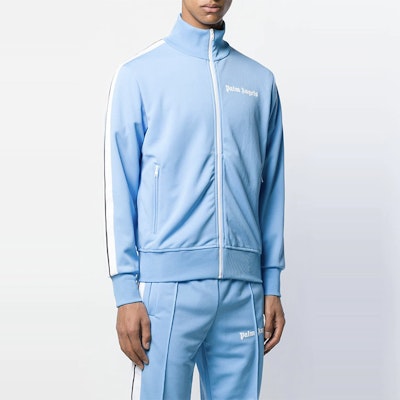 PALM ANGELS Zip-Up Track Jacket Unisex Blue PMBD001E193840023101 Purchase PALM ANGELS Zip-Up Track Jacket Unisex Blue PMBD001E193840023101