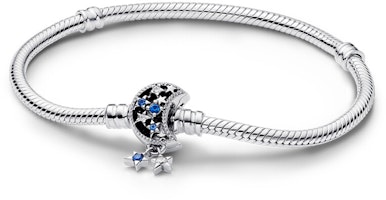 Pandora 925 Silver Bracelet with Glass & Cubic Zirconia Unisex Couple Design. 592819C01 Pandora 925 Silver Bracelet with Glass & Cubic Zirconia Unisex Couple Design. 592819C01