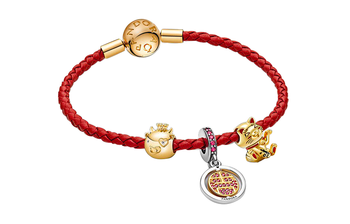 Pandora Jewelry Prosperity Ingot Charm Bracelet. ZT1018