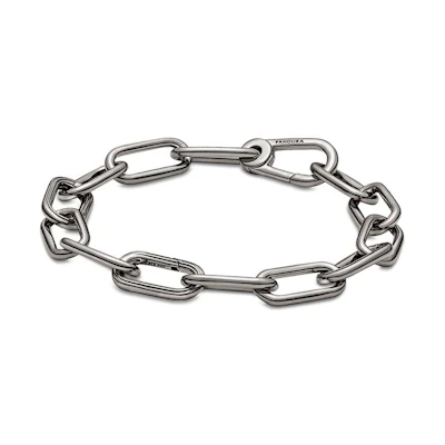 Pandora ME Ruthenium-Plated Silver Black Chain Bracelet Unisex Couple Edition. 549588C00