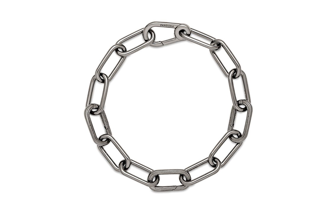 Shop Pandora ME Gelang Rantai Perak Plated Ruthenium Hitam Unisex Edisi Pasangan. 549588C00