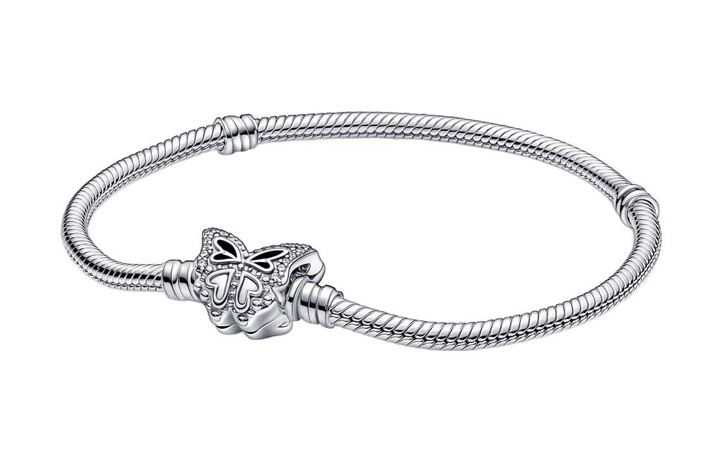 Pandora Moments Butterfly Clasp Snake Chain Bracelet 590782C01